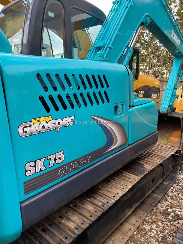 블루 컬러 오리지널 페인트 사용 된 Kobelco 75 발굴기 중고 7.5 톤