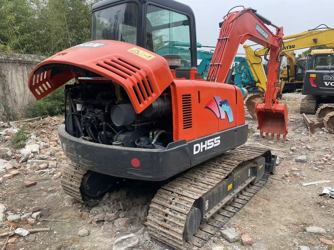 미니 사용 크롤러 파기 기계 Doosan dx55/초 수동 고품질 발굴기 Doosan dx55