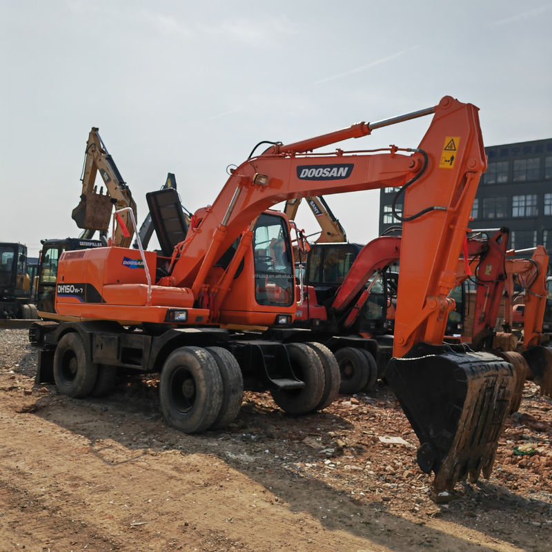90 신형 바퀴 발굴기 중고품 DOOSAN DH150W-7 4 바퀴 발굴기 사용