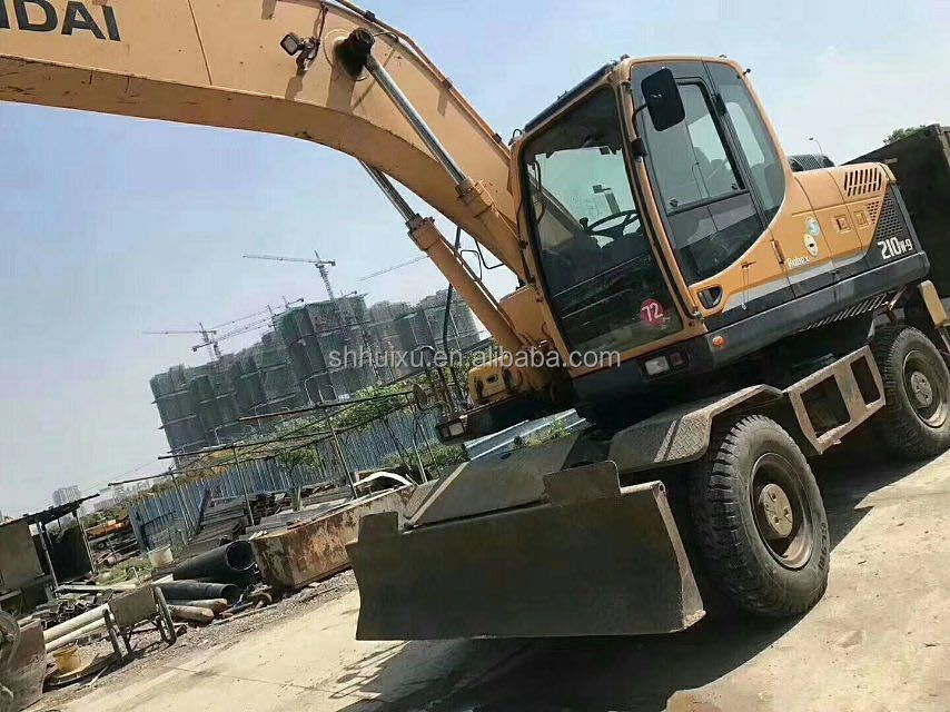 한국 원본 2014 사용 된 현대 r210w-9 바퀴 발굴기 / 타이어 기계 R210w-9 현대 판매