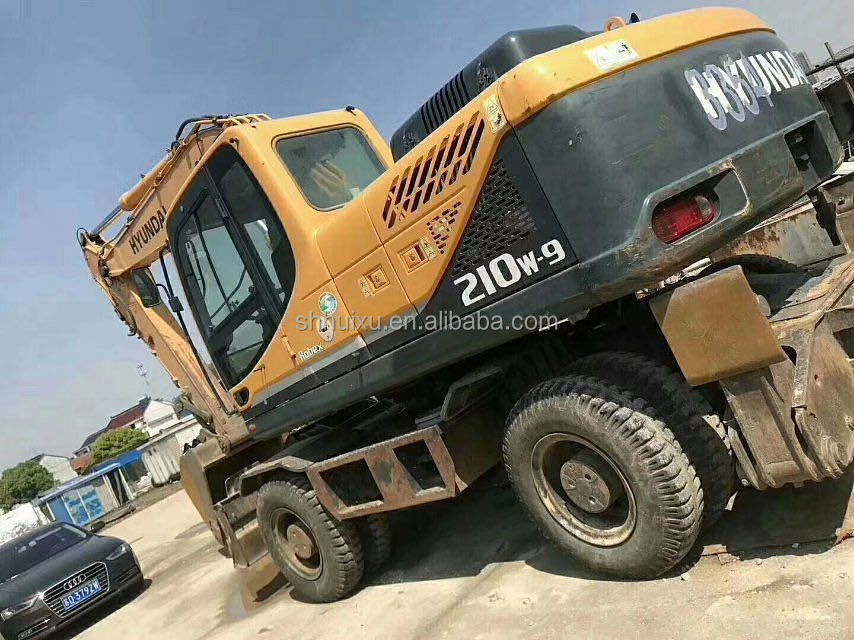한국 원본 2014 사용 된 현대 r210w-9 바퀴 발굴기 / 타이어 기계 R210w-9 현대 판매