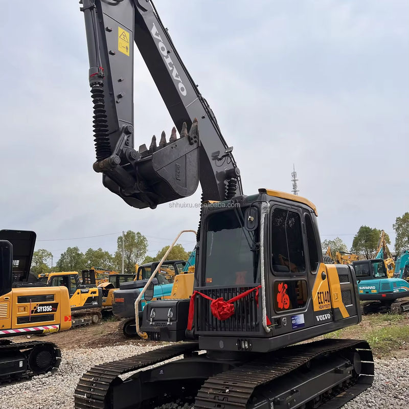 사용 된 발굴기 볼보 140 발굴 기계 중고 14000KG 0.19m3 버킷 용량