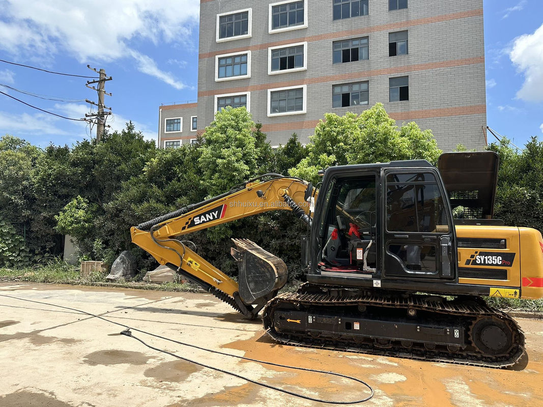 중국 엑스카버 Sany 135 사용 Sany 엑스카버 13 톤 커밍스 엔진 노란색