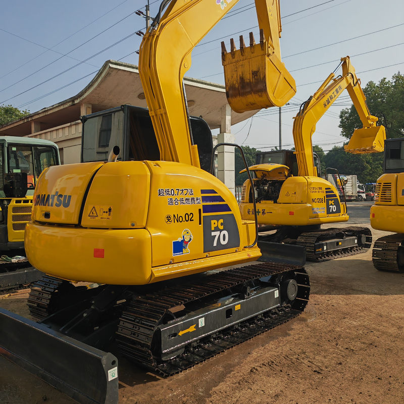 7톤 사용된 코마쓰 PC70 8 중고 PC70 8 코마쓰 7000KG 0.3m3 버킷 용량