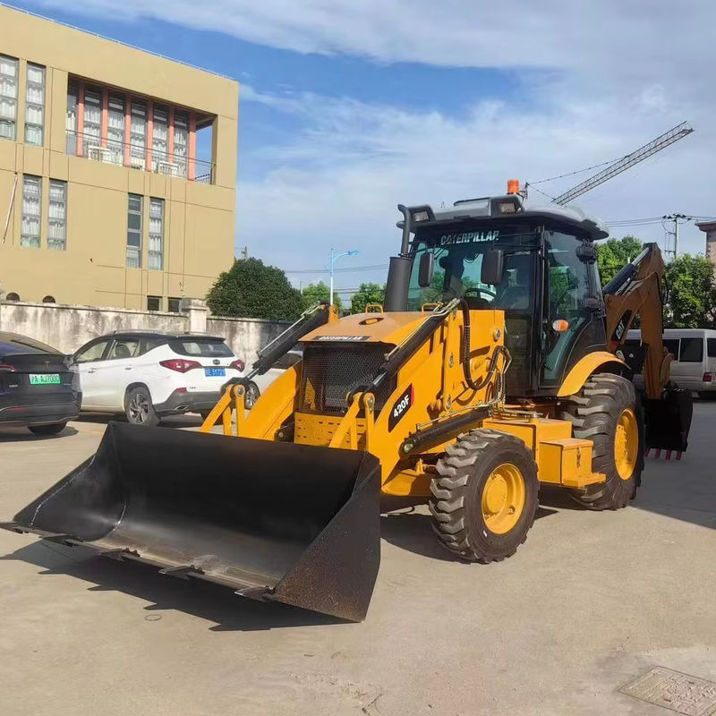 사용 된 발굴기 Caterpillar CAT420F 배크호 양쪽 끝에서 바쁘다 / 중고 일본 트랙터 엔진 좋은 상태