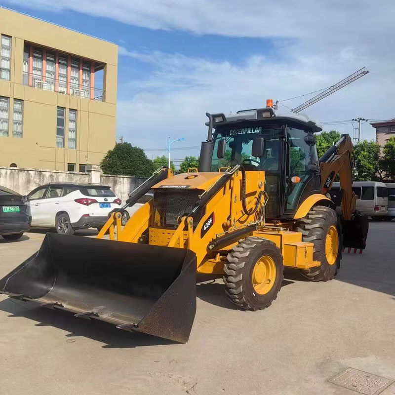 사용 된 발굴기 Caterpillar CAT420F 도로 칠기 기계/ 중고 일본 트랙터 도로 기계 엔진 좋은 상태