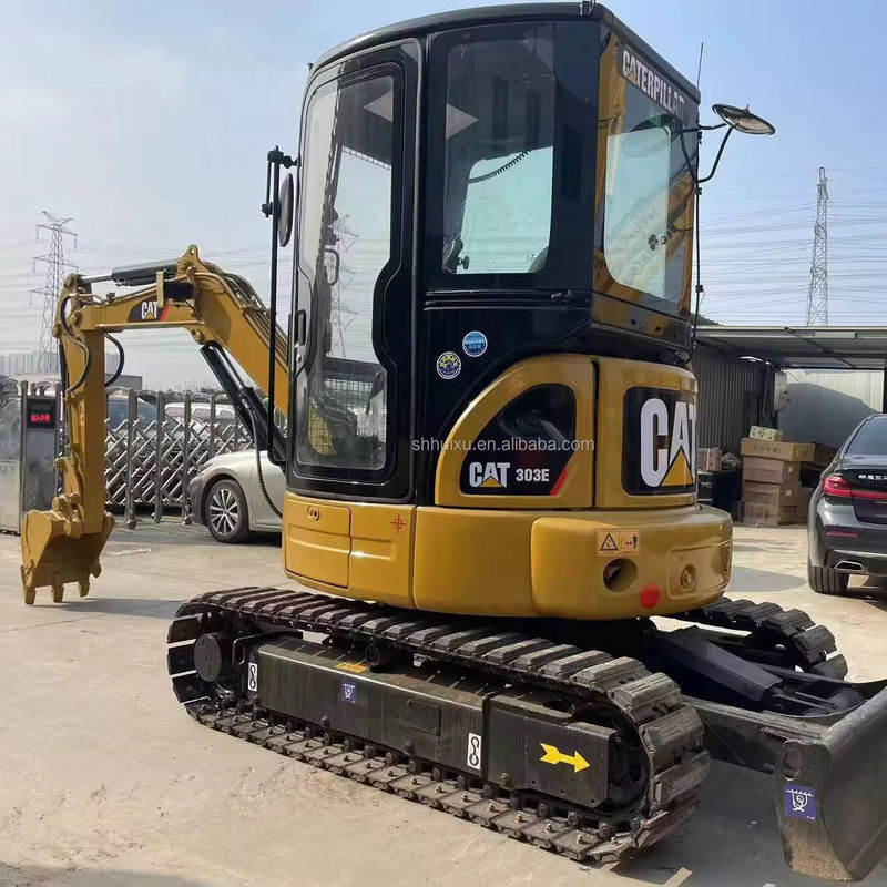 노란 색의 미니 사용 된 발굴기 cat303e 판매